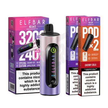 Elf Bar 4 in 1 Pod Kit + 2 Pods Bundle Pack